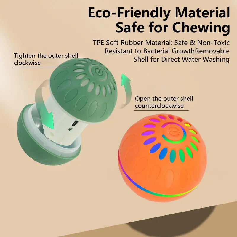 Smart Electric Pet Toy Ball for Dogs Cats Durable Boredom Relief Self-Play Artifact Anti-Demolition Home Interactive Teaser Chew Ball