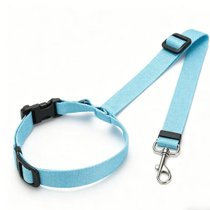 Dog Car Safety Harness Straps Sky Blue, Length Adjustable Pet Safety Leash for Suvs Cars Trucks, Universal Fit Pet Travel Accessory Dual LED Retractable Bite Resistant Inflatable Balls Set Chew Outdoor Interactive Bungee Toy