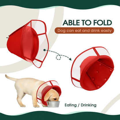 Kuoser Small Dog Cone Collar after Surgery, Soft Cone for Dogs to Stop Licking, Breathable Pet Recovery Collar Comfortable Elizabethan Collars, Adjustable Protective Dog Cones for Small Medium Large Dogs