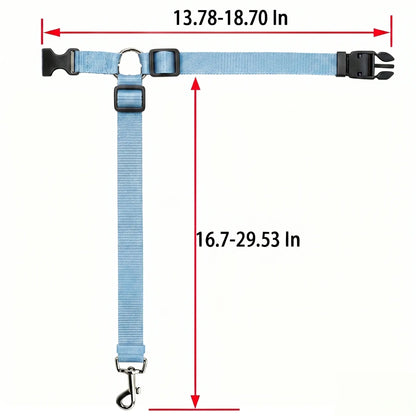 Dog Car Safety Harness Straps Sky Blue, Length Adjustable Pet Safety Leash for Suvs Cars Trucks, Universal Fit Pet Travel Accessory Dual LED Retractable Bite Resistant Inflatable Balls Set Chew Outdoor Interactive Bungee Toy