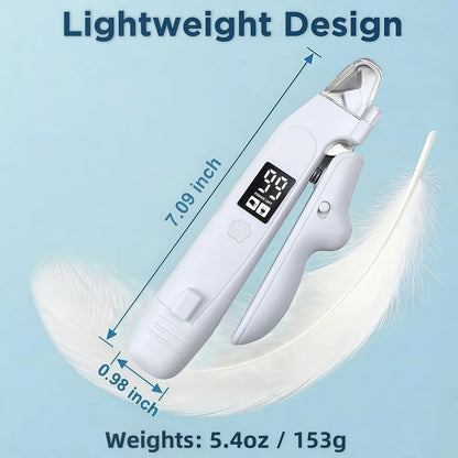 2-In-1 Dog & Cat Nail Clipper and Grinder with LED Light, Low-Noise Electric Pet Nail Trimmer, Safety Lock & Nail Catcher, USB-C Rechargeable, 3 Grinding Ports for Cats & Small to Medium Dogs Grooming Product