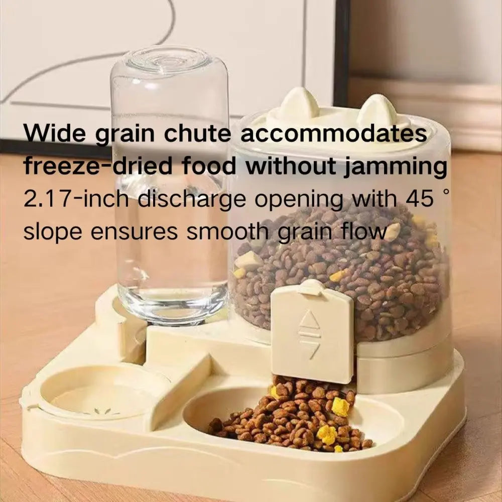 Automatic Cat Feeder and Water Dispenser Combo, Large Capacity Pet Food Storage Distributor, Essential Pet Supplies for Convenient Care