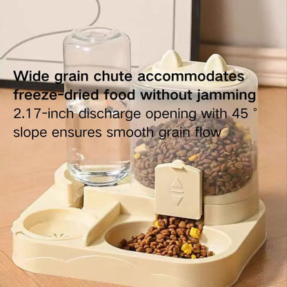 Automatic Cat Feeder and Water Dispenser Combo, Large Capacity Pet Food Storage Distributor, Essential Pet Supplies for Convenient Care