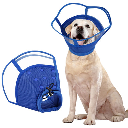 Kuoser Small Dog Cone Collar after Surgery, Soft Cone for Dogs to Stop Licking, Breathable Pet Recovery Collar Comfortable Elizabethan Collars, Adjustable Protective Dog Cones for Small Medium Large Dogs