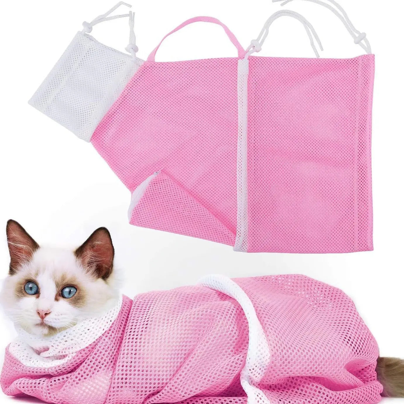 Third Generation Upgrade Cat Bath Bag, Pet Grooming Tool, Secure Dog & Cat Bathing Bag, Nail Trimming, Beauty, Medication Administration