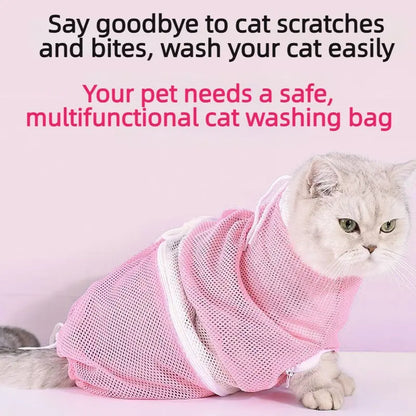 Third Generation Upgrade Cat Bath Bag, Pet Grooming Tool, Secure Dog & Cat Bathing Bag, Nail Trimming, Beauty, Medication Administration