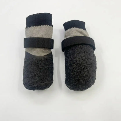 All-Season Pet Shoes Waterproof Socks, Dog Rain Boots Anti-Slip Durable, Outdoor Sports Puppy Foot Covers, Soft Sole Wear-Resistant, 4 Pairs